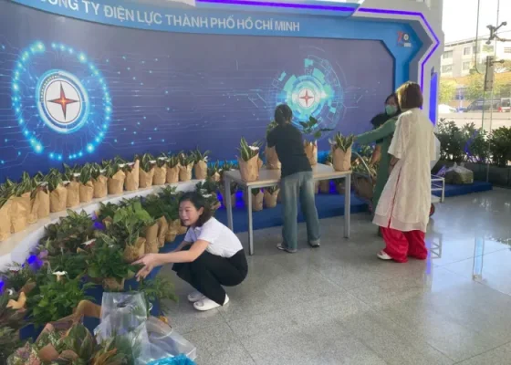 ONGREEN đồng hành cùng Tổng công ty Điện lực TP.HCM trao tặng chậu cây xanh ngày 20/10