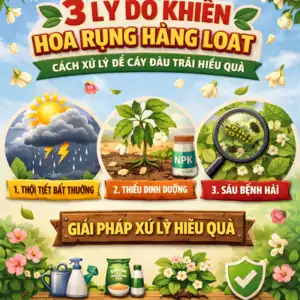 3 lý do khiến hoa rụng hàng loạt – Cách xử lý để cây đậu trái hiệu quả