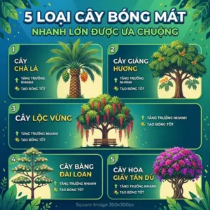 5 Loại Cây Bóng Mát Nhanh Lớn Được Ưa Chuộng