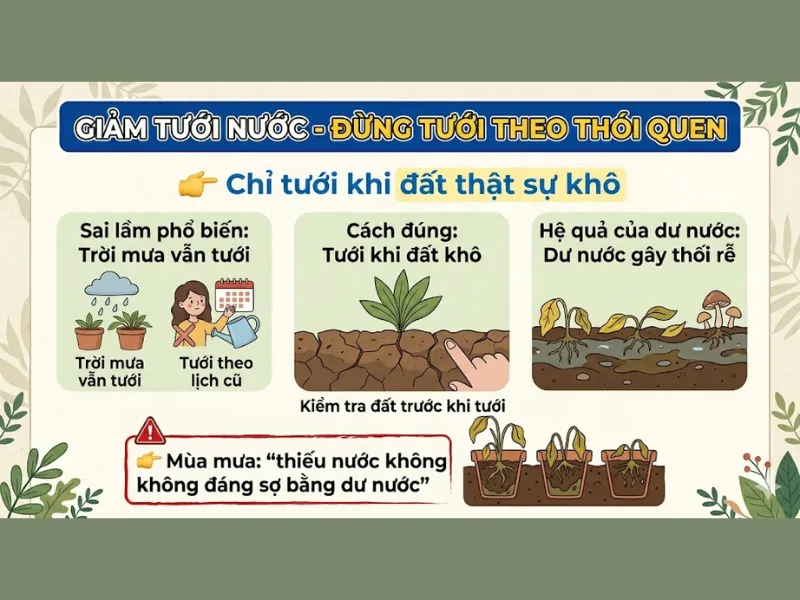 5 Lưu Ý Quan Trọng Khi Chăm Sóc Cây Xanh Mùa Mưa