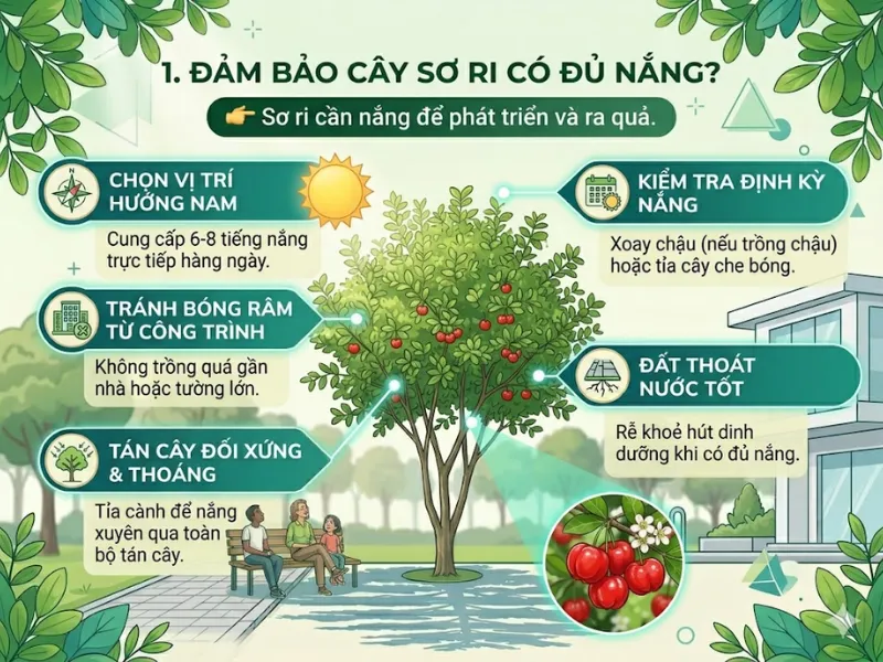 7 Cách Giúp Cây Sơ Ri Sai Trái Hơn