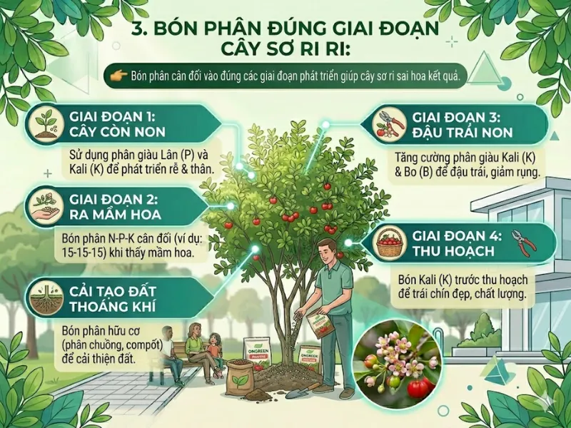 7 Cách Giúp Cây Sơ Ri Sai Trái Hơn