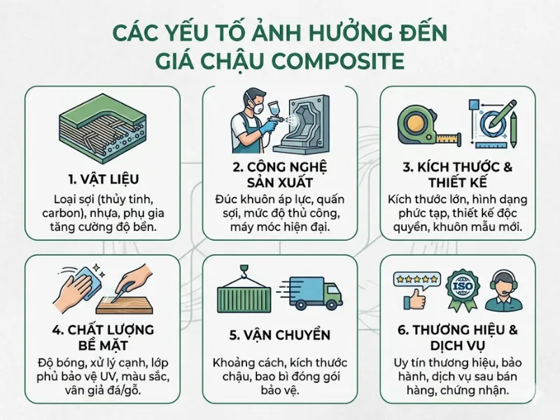 Bảng Giá Chậu Composite Tại Thủ Đức 2026 (Tham Khảo)