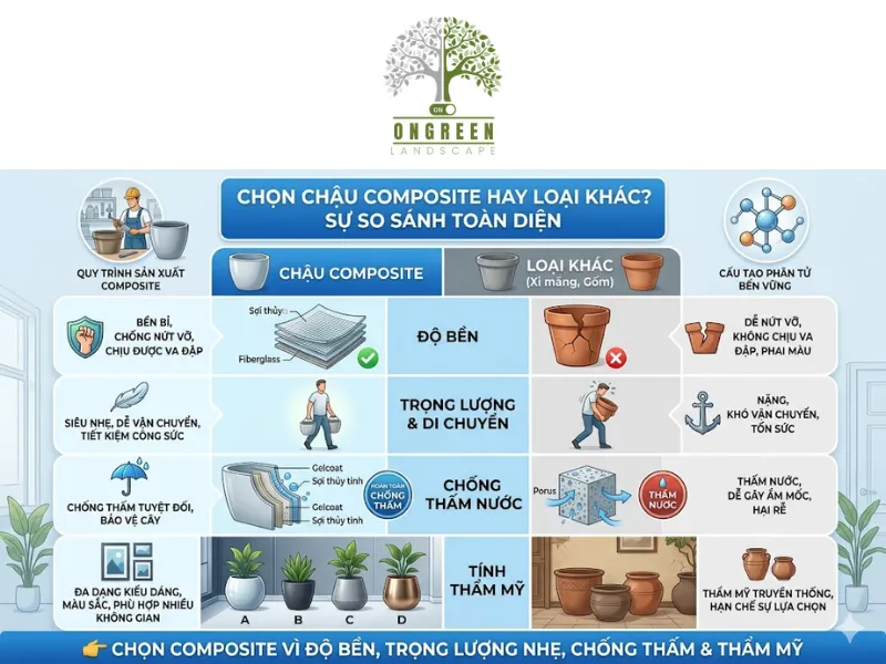 Bảng Giá Chậu Composite Tại Thủ Đức 2026 (Tham Khảo)