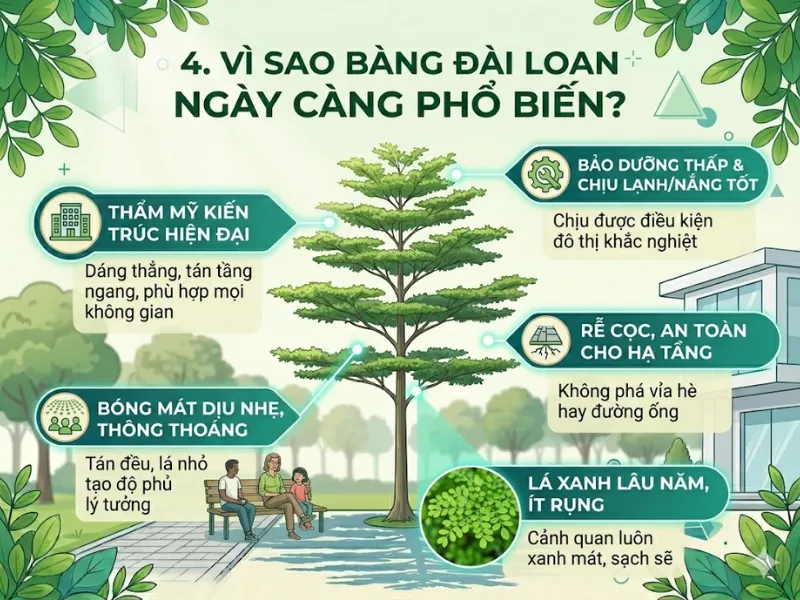 Cây Bàng Đài Loan Có Phải Là Cây Bóng Mát Tốt 2026?
