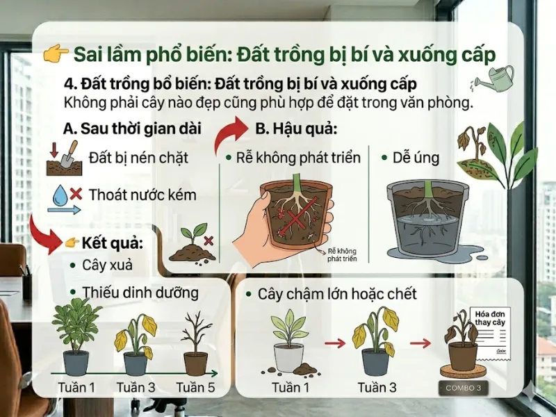 Vì Sao Cây Văn Phòng Hay Chết Dù Chăm Thường Xuyên?