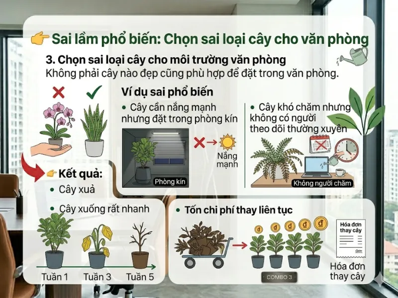 Vì Sao Cây Văn Phòng Hay Chết Dù Chăm Thường Xuyên?
