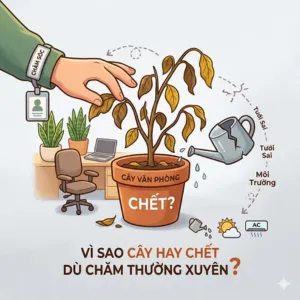 Vì Sao Cây Văn Phòng Hay Chết Dù Chăm Thường Xuyên?