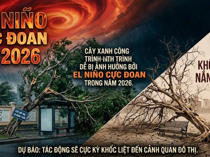 Cây Xanh Công Trình Dễ Bị Ảnh Hưởng Bởi El Niño Cực Đoan Trong Năm 2026