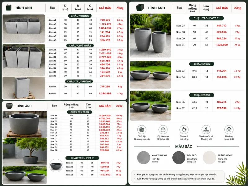 Mua Chậu Composite Giá Tốt Tại TP.HCM